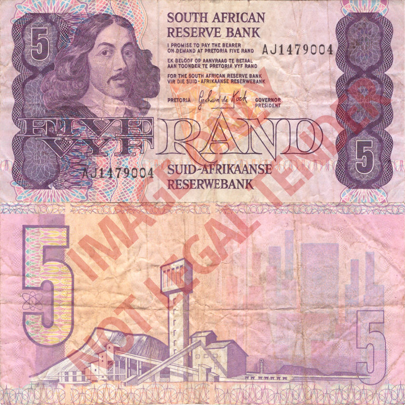 South Africa R5 Third Series - Gerhard de Kock  Banknote [AJ1479004]